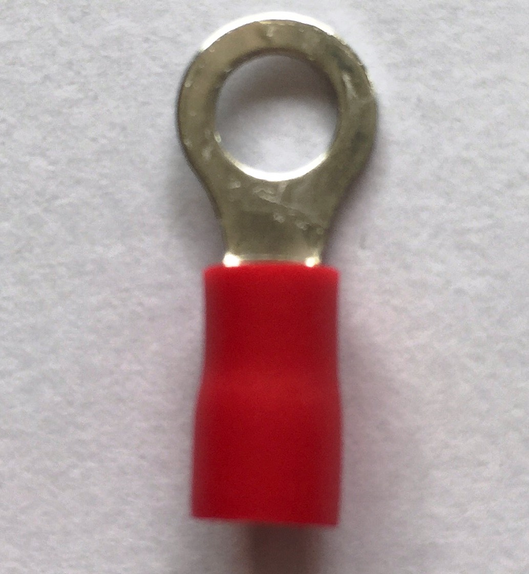   Đầu cos vòng phủ nhựa RV1.25-8, màu đỏ 