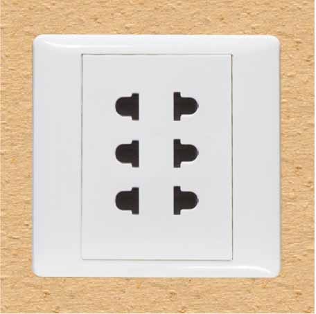 3 Ổ cắm 2 chấu 16A