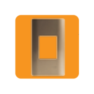 Mặt cho MCB 2 cực màu đồng